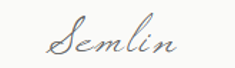 „Semlin in eleganter Schrift auf hellem Hintergrund“ Titel: Elegant-Schriftzug-Semlin.